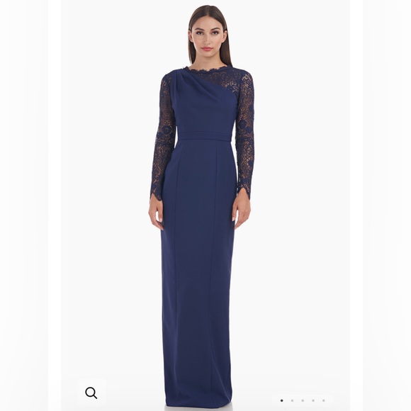 JS Collections Dresses & Skirts - JS COLLECTIONS Women’s Maria Scallop Column Gown Blue Size 10